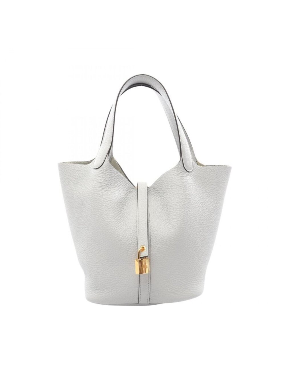 Hermes Handbag Picotin Lock MM Blue Pale Leather